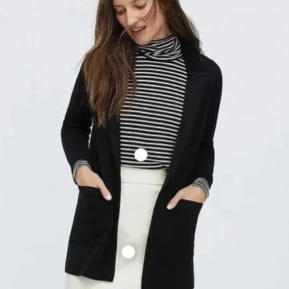 J Crew Sophie Sweater Blazer black XS - Picture 1 of 4